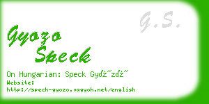 gyozo speck business card